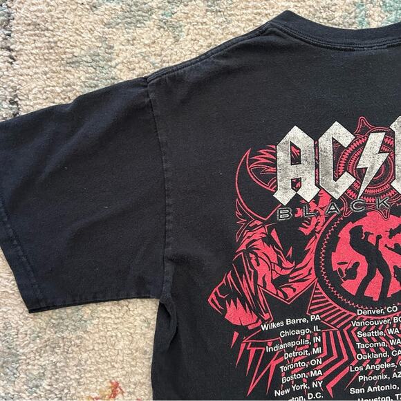 Vtg ac/dc band tour tee 08” 09” size medium - Picture 12 of 13